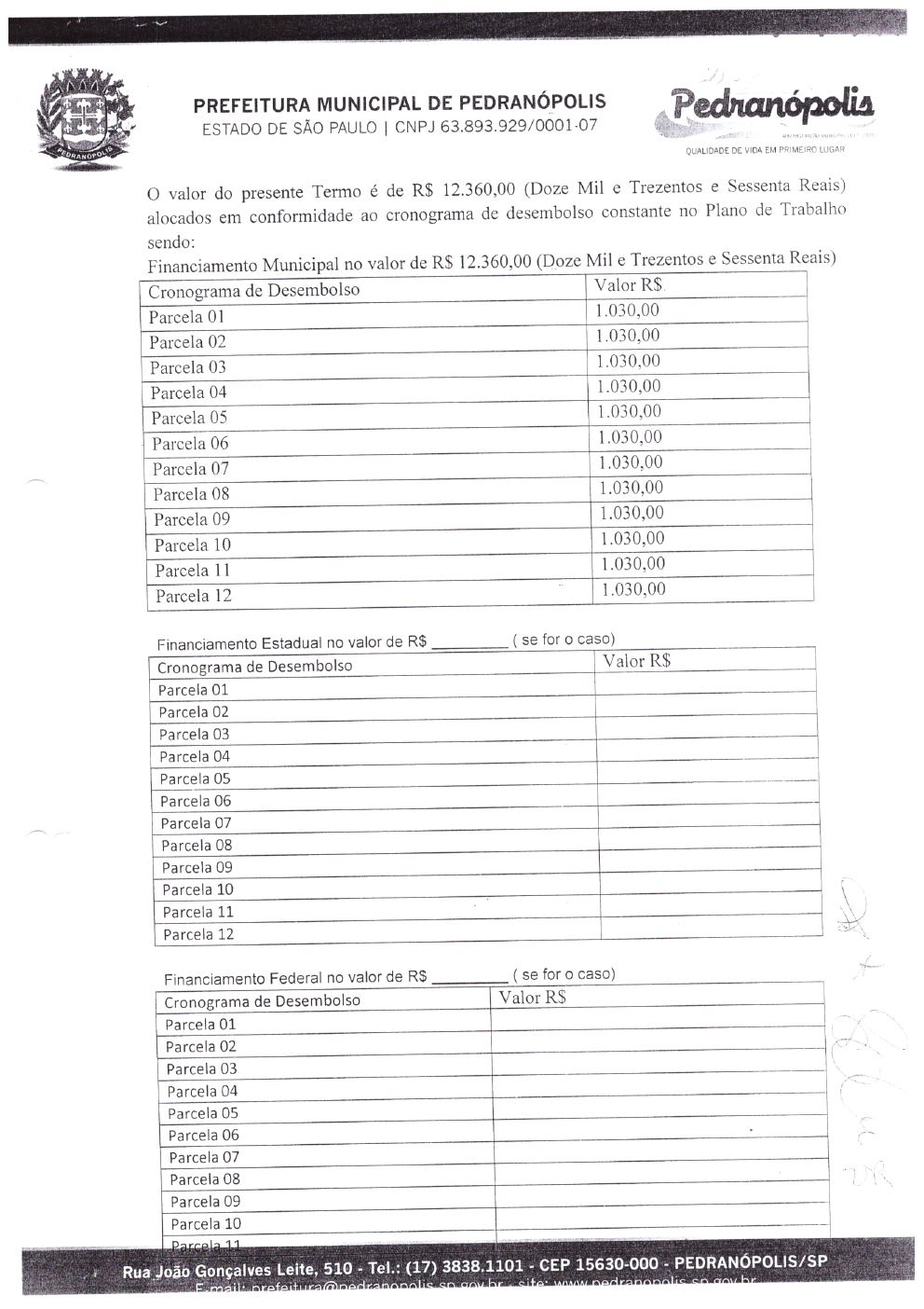 Página 6 de Prestação de Contas Anual — Pedranópolis — 2019 — Volume 1