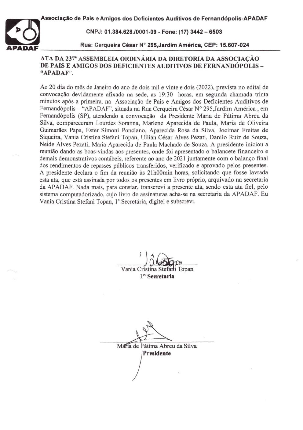 Página 4 de Prestação de Contas Anual — Pedranópolis — 2021 — Volume 1